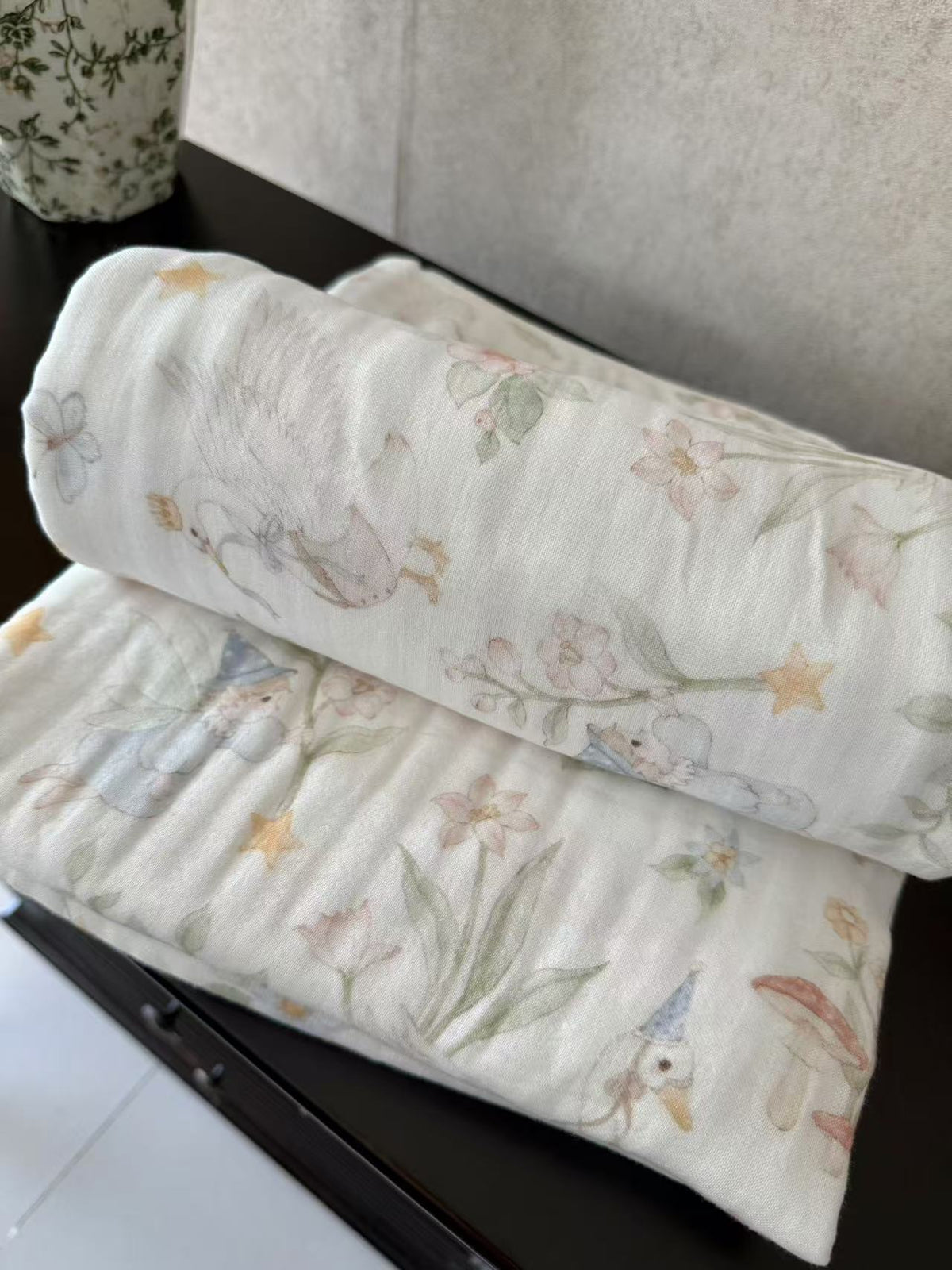 Bamboo Cotton Super Soft Class A Baby Blanket Six-Layer Interwoven Gauze Bath Towel Digital Non-Fluorescent Non-Pilling Sweat-Absorbing Breathable