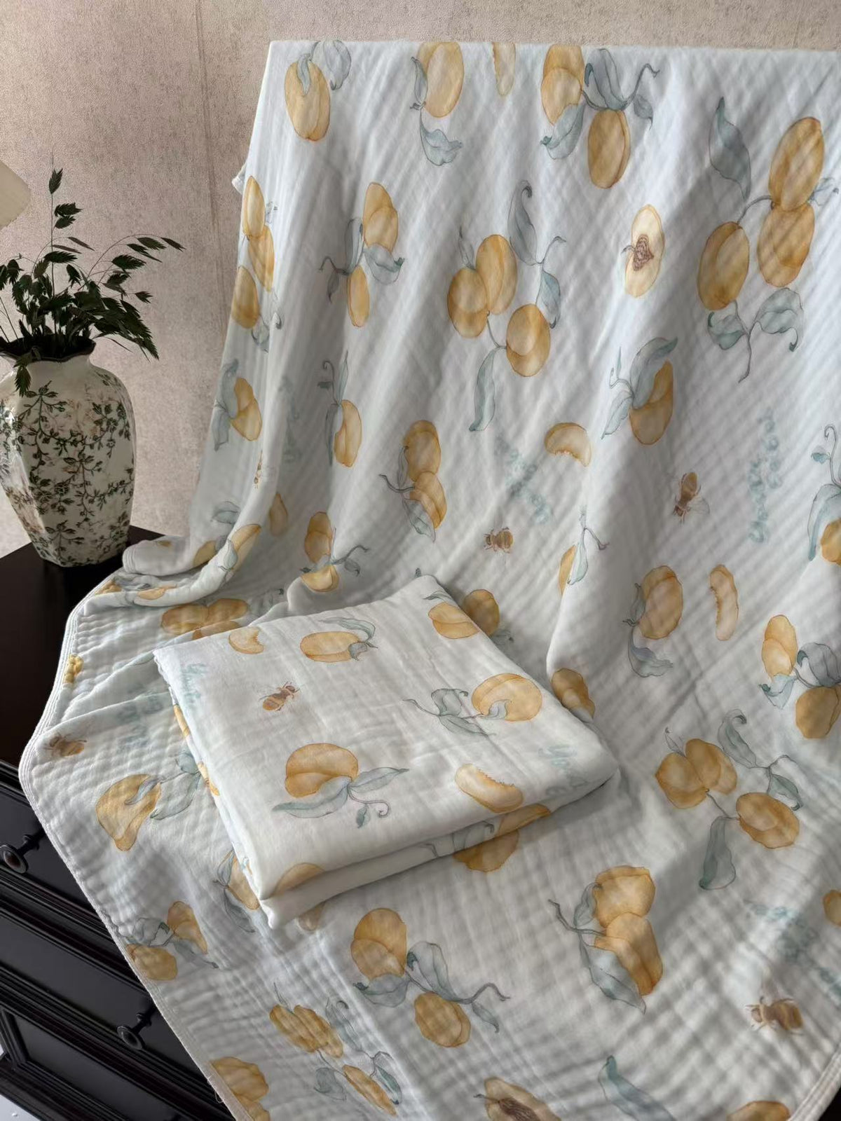Bamboo Cotton Super Soft Class A Baby Blanket Six-Layer Interwoven Gauze Bath Towel Digital Non-Fluorescent Non-Pilling Sweat-Absorbing Breathable