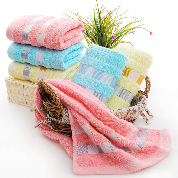Wholesale cotton plain gold towel daily necessities face towel wedding gift Net red belt soft absorbent towel