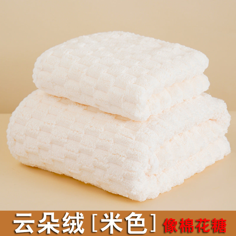 Bath Towel Coral Fleece Absorbent Shawl Beach Towel Warm Wrapping Large Bath Towel Thickened Quick-drying Swimming Gift Bath Towel