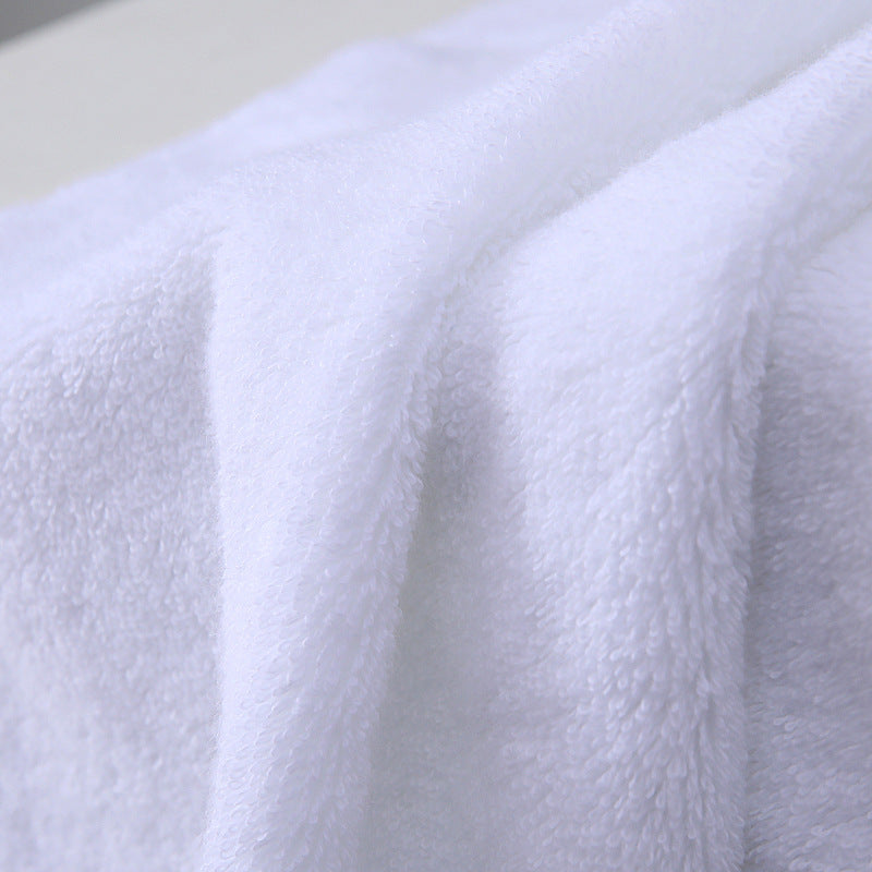 Hotel towel bath towel extra large absorbent pure cotton beauty salon hotel hot spring bed &amp; breakfast white towel bath towel can add Logo