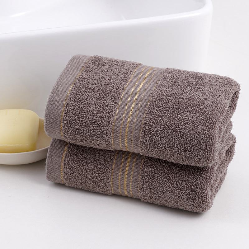 Wholesale cotton plain gold towel daily necessities face towel wedding gift Net red belt soft absorbent towel