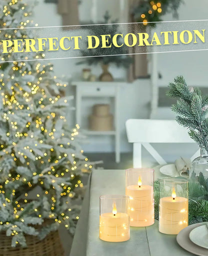 LED Flameless Pencil Candles With Remote Control Battery Operated Home Decor