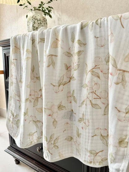 Bamboo Cotton Super Soft Class A Baby Blanket Six-Layer Interwoven Gauze Bath Towel Digital Non-Fluorescent Non-Pilling Sweat-Absorbing Breathable