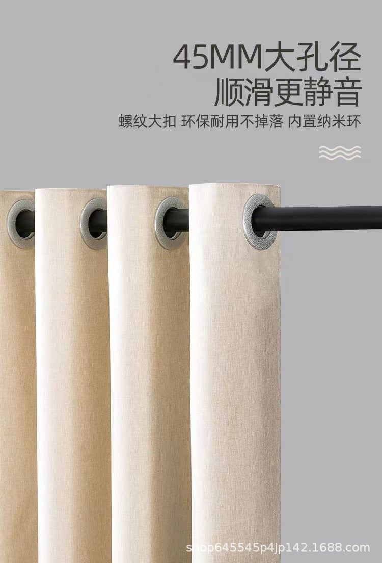 Shower curtain bathroom waterproof curtain mildew partition warm shading high-grade hanging curtain Roman hole wet and dry separation shower bath