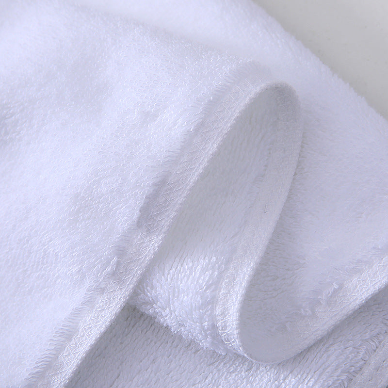 Hotel towel bath towel extra large absorbent pure cotton beauty salon hotel hot spring bed &amp; breakfast white towel bath towel can add Logo