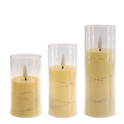 LED Flameless Pencil Candles With Remote Control Battery Operated Home Decor