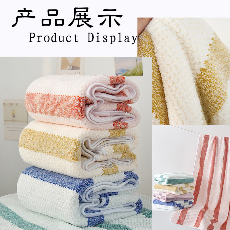 Bath Towel Coral Fleece Absorbent Shawl Beach Towel Warm Wrapping Large Bath Towel Thickened Quick-drying Swimming Gift Bath Towel
