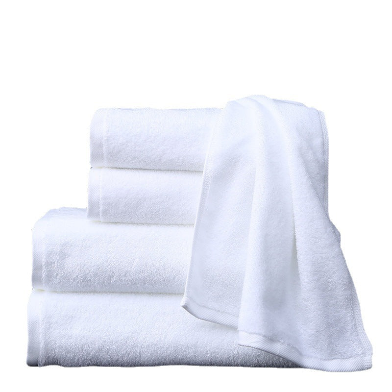 Hotel towel bath towel extra large absorbent pure cotton beauty salon hotel hot spring bed &amp; breakfast white towel bath towel can add Logo