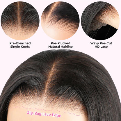 ISEE Hair Upgrade 7x5 Kinky Curly Wear And Go Glueless wigs Pre Plucked  Pre Bleached HD Lace Front Wig Pre Cut Glueless Wigs