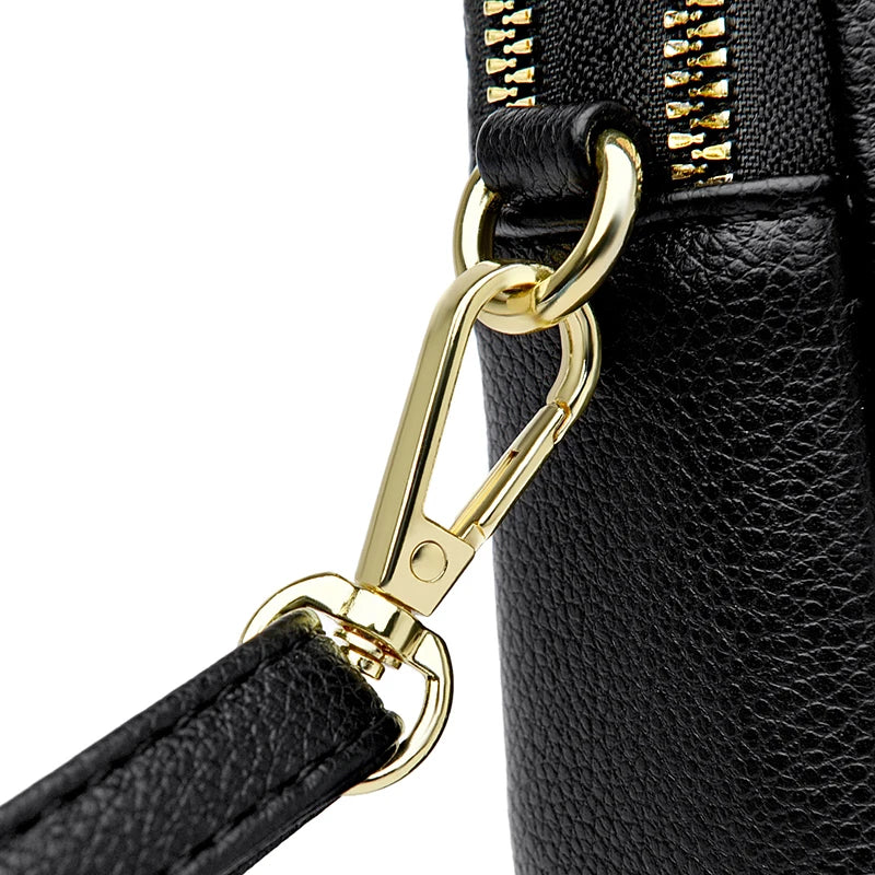 Fashion Women Shoulder Bags High Quality Leather Crossbody Bag Small Purse Simple Design Ladies Solid Color Messenger Sac A Main