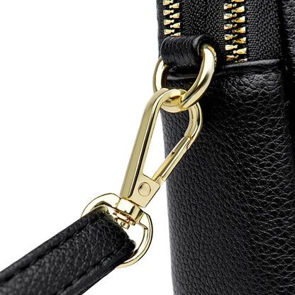 Fashion Women Shoulder Bags High Quality Leather Crossbody Bag Small Purse Simple Design Ladies Solid Color Messenger Sac A Main