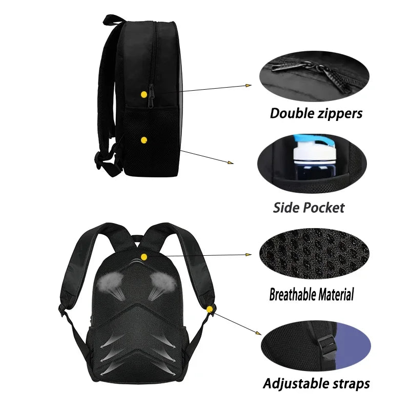 Child School Football R-RonaldoS CR7 Backpack with Lunch Bags ,Pencil Bags ,School Bags for Boys Girls Best Gift