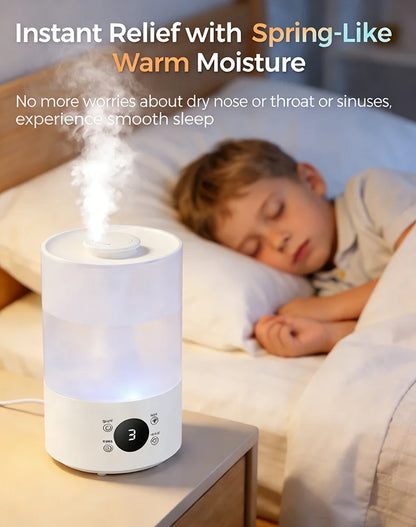 4L Large Capacity Air Humidifier with Remote Control Timer Plant Mist Aroma Diffuser for Home Office - Humidifier