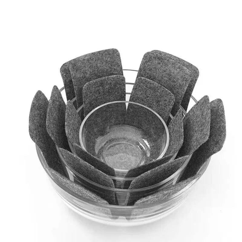 5PCS Pot and Pan Protectors Pot Dividers Pad Non-woven 3 Sizes Pans Separator Pads for Protecting Separators Pads Cookware