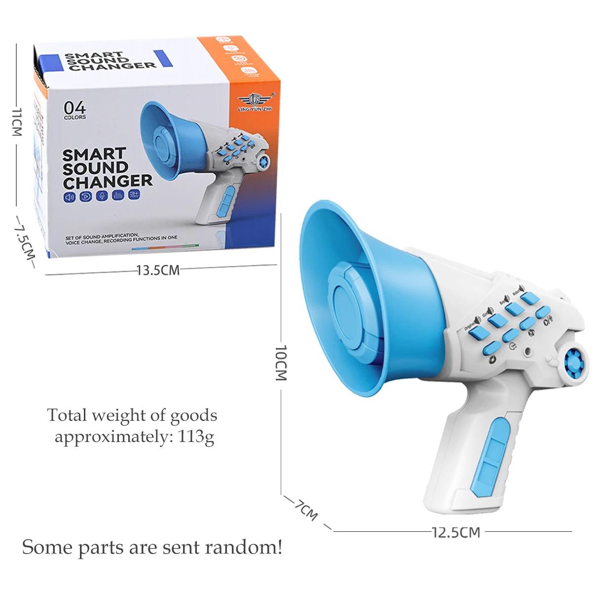 Voice Changer Amplifier, Megaphone Speaker Siren Bullhorn Toys Portable Smart Multi Voice Changers Handheld Loudspeaker