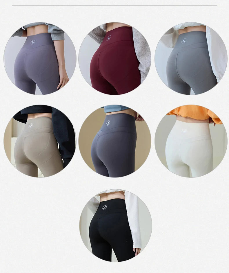 BIVIGAOS Spring New Double V 3D Curve Sharkskin Leggings Women High Waist Tight Slim Sports Fitness Push Up Leggings Yoga Pants