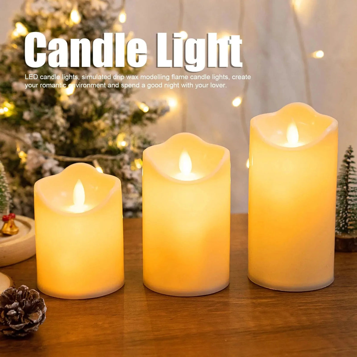 Flameless LED Candles With Remote Control And Timer
