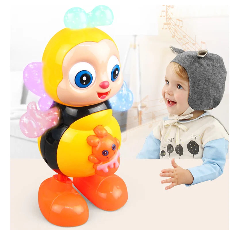 Kawaii Dancing Bee Toys Musical Interactive Bees With Lights And Music Educational Cartoon Toys For Adults Music Toy Gifts