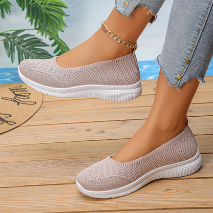 Women's Shoes 2026 Women's Round Toe Flat Shoes Soft-soled Breathable Lightweight Net Shoes Sports Walking Shoes Women 522