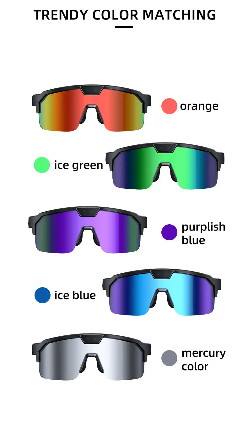 2026 New AI Smart Sports shooting&amp;recording Glasses 800W Camera HD Anti-shake Bicycle Riding Shooting Artifact Windproof Goggles