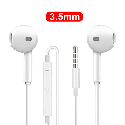 Headphones For iPhone 16 15 Pro Max 14 13 12 11 Mini USB-C Lightning Wired Earphones iPhone X XS XR 7 8 6 Plus Phone Accessories