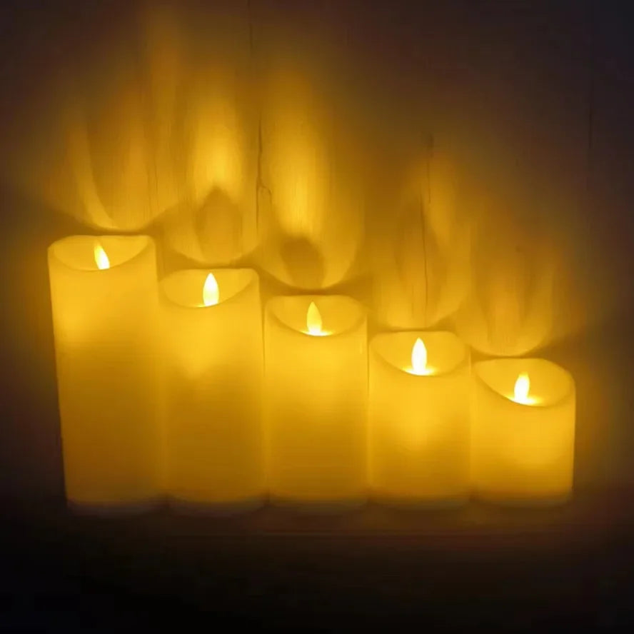 Flameless Flickering LED Candles Battery Powered For Wedding Decor