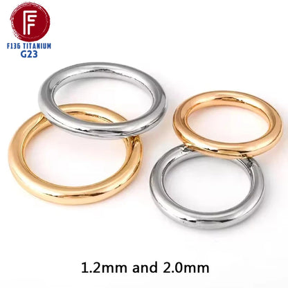 F136 Titanium Clicker 1.2mm and 2.0mm Thick Nose Ring Piercings Tragus Hinged Segment Cartilage Spiral Earring Septum Jewelry