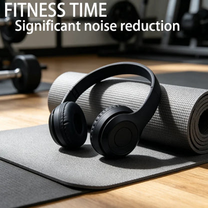 Bluetooth 5.0 Wireless Headphones, Foldable Over-Ear Headset, HiFi Stereo Sound, Soft Skin-Friendly Earmuffs