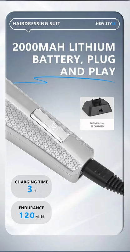Kemei Hair Trimmer Professional Hair Clipper Electric Haircut Machine Rechargeable Hair Clipper 0 MM Trimmer for Men KM-3023-702