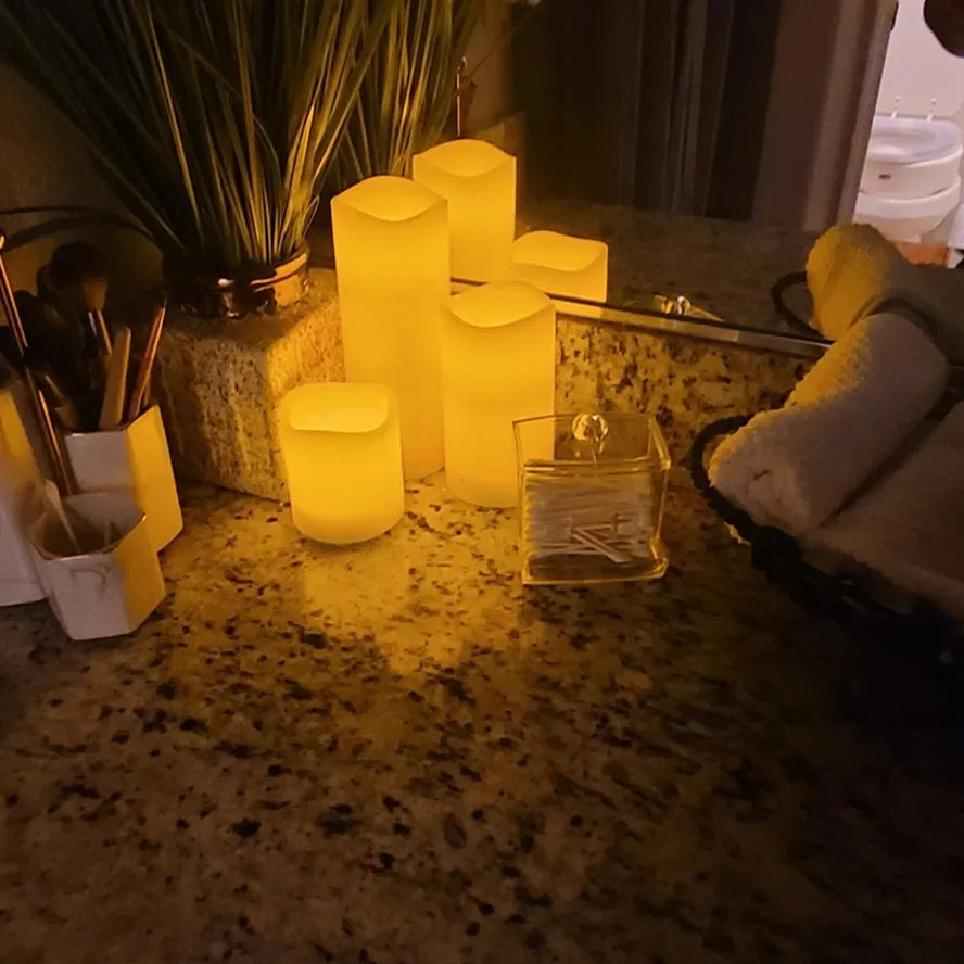 Flameless Flickering LED Candles Battery Powered For Wedding Decor