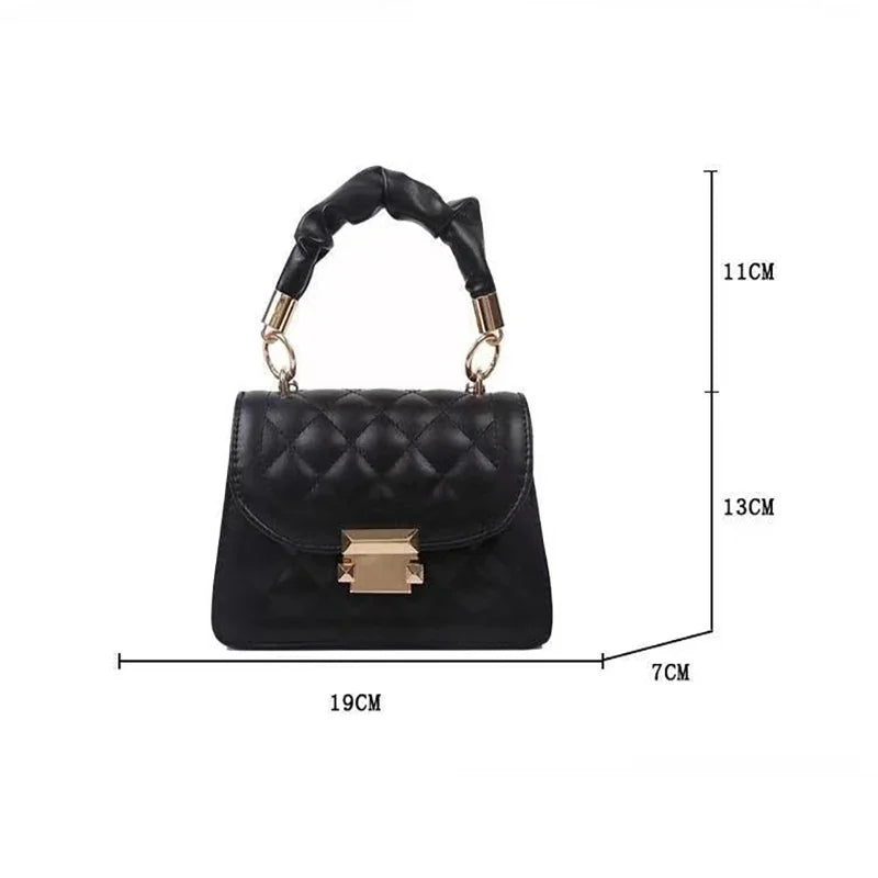 Women PU Leather Shoulder Bags Small Messenger Designer Female 2024 New Fashion Chain Rhomboid Crossbody Bag Ladies Mini Handbag