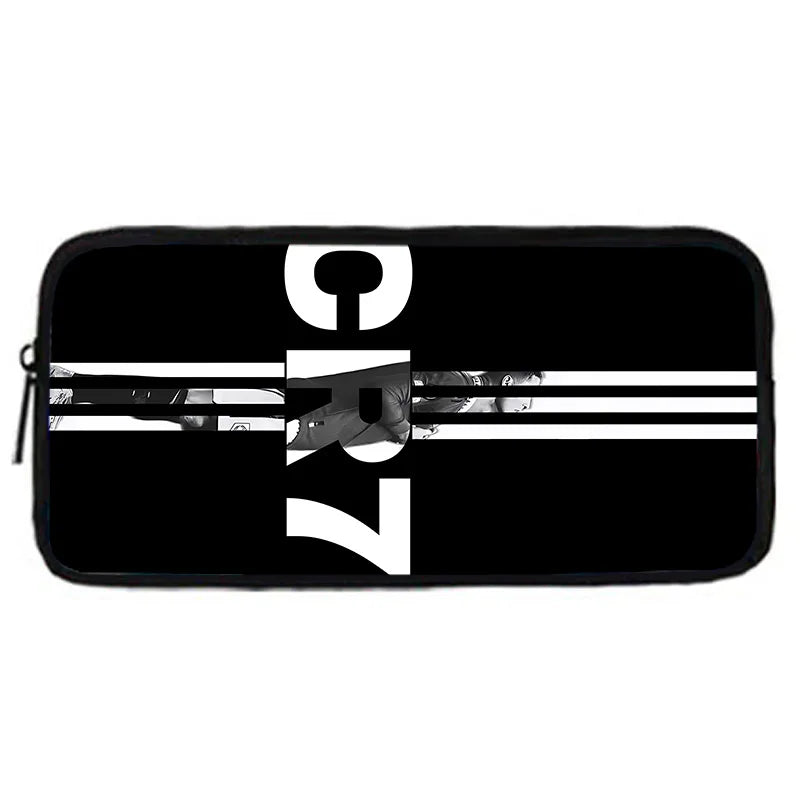 Child School Football R-RonaldoS CR7 Backpack with Lunch Bags ,Pencil Bags ,School Bags for Boys Girls Best Gift