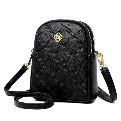 Fashion Women Shoulder Bags High Quality Leather Crossbody Bag Small Purse Simple Design Ladies Solid Color Messenger Sac A Main