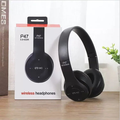 Wireless Headphone 5.3 Bluetooth-Compatible Headsets HiFi Stereo Foldable For All Smartphone with Microphone Support SD Card