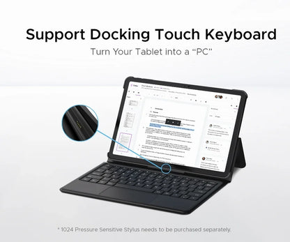 World Premiere DOOGEE T40 Tablet 11" IPS 2.5K Display 8GB 512GB Android 14 Helio G99 8580mAh 18W Charge Hi-Res Quad Speakers