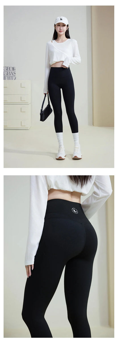 BIVIGAOS Spring New Double V 3D Curve Sharkskin Leggings Women High Waist Tight Slim Sports Fitness Push Up Leggings Yoga Pants