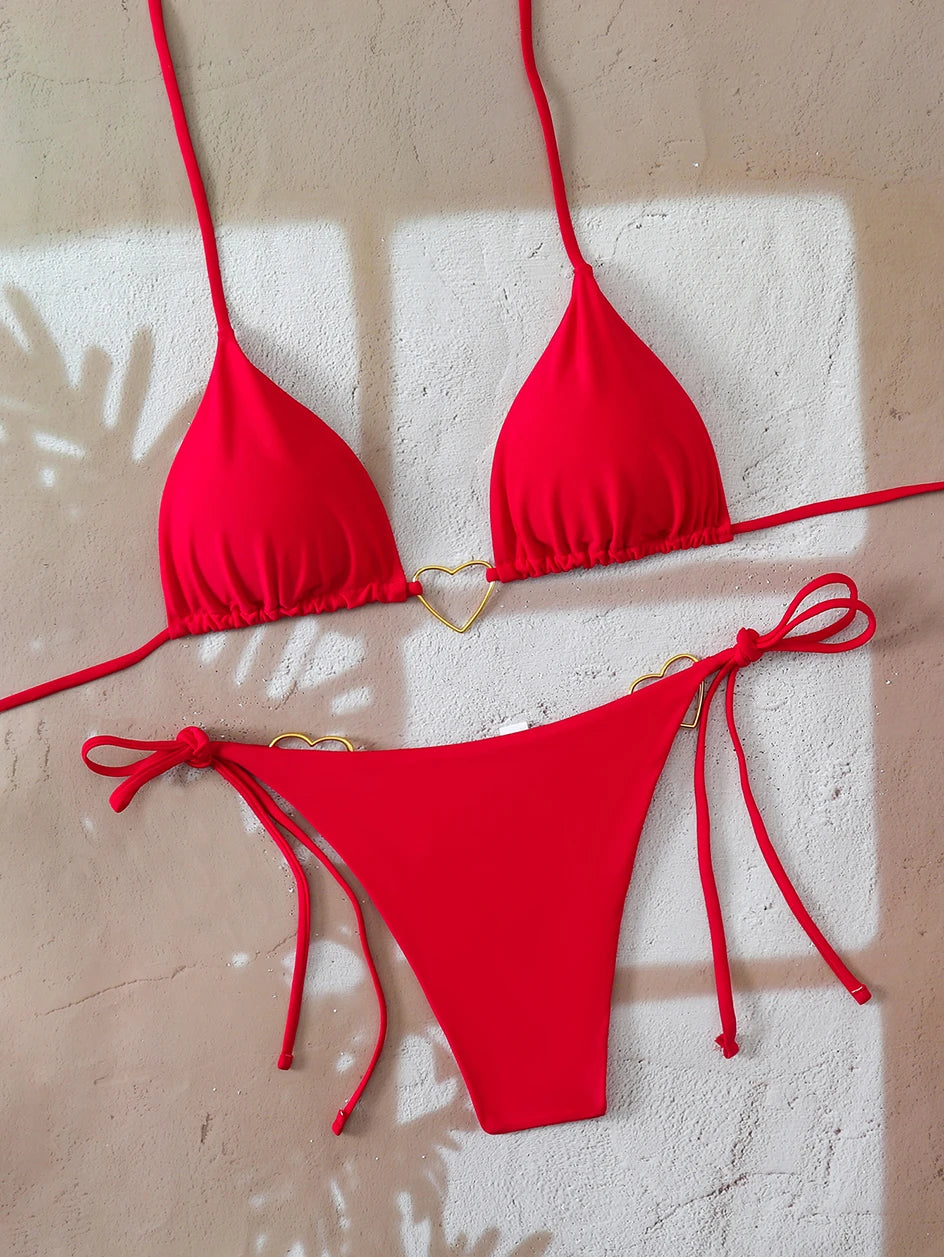 Sexy Triangle Bikini 2026 Beach Women's Swimsuit Micro Bikinis Sets Female Swimwear for Two-piece Bathing Suits Woman Beachwear