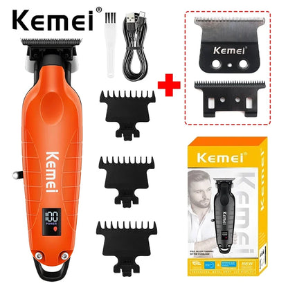 Kemei 2293 Professional Hair Beard Trimmer Men Barber Rechargeable Finish Hair Cutting Machine Zero Gapped Cordless Hair Clipper