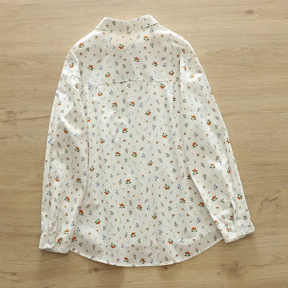 2026 Spring New Women Printed Shirts Long Sleeve Blouses Lazy Lady Tops Casual Female Clothes