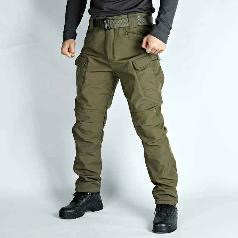 5XL 6XL Winter Waterproof Tactical Jackets Sets Men Outdoor Soft Shell Hiking Hunting Jacket Suit Fleece Cargo Pant Tracksuits