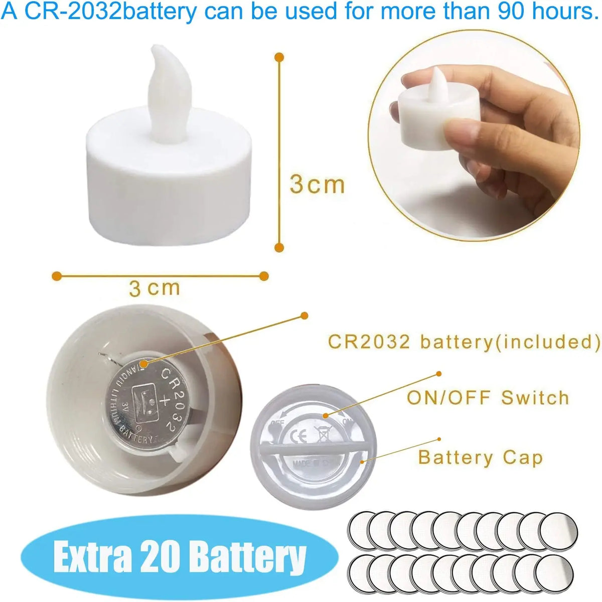 Flameless Led Candles Battery Operated Tea Lights Naturally Flickering