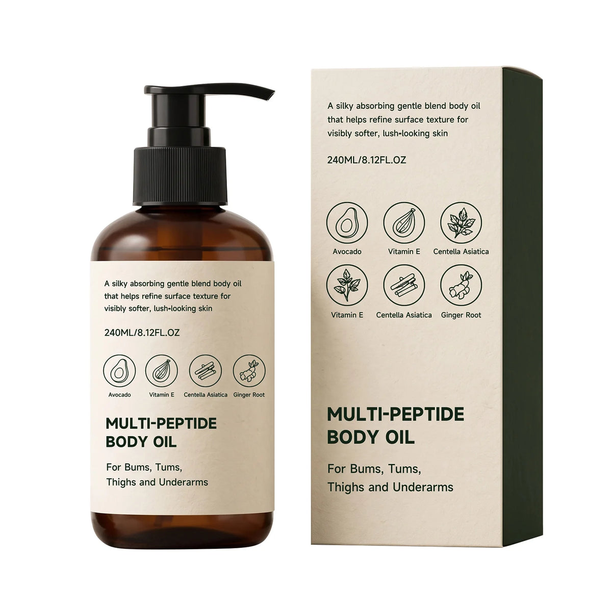 240ML Body Care Massage Oil Moisturizing Nourishing Non Greasy Fast Absorbing For All Skin Types Daily After Shower Relaxing