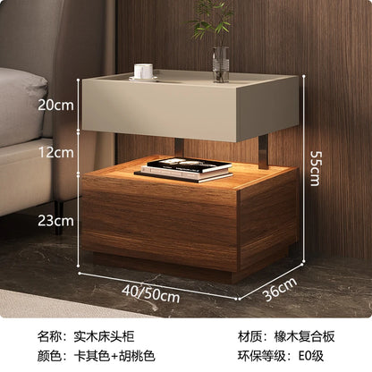 Simple European Bedside Table Classic Storage Luxury Trendy Night Table Modern Premium Comodini Camera Letto Bedroom Furnitures