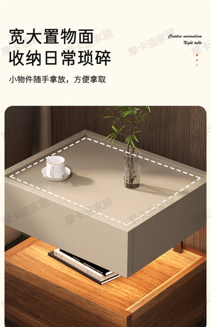 Simple European Bedside Table Classic Storage Luxury Trendy Night Table Modern Premium Comodini Camera Letto Bedroom Furnitures