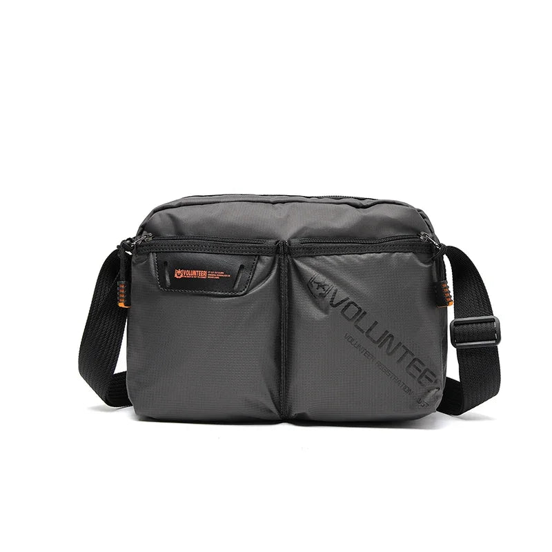 VOLUNTEER Messenger Crossbody Bags for Men Oxford Side Letter Print Fashion Light Weight Protable Versatile Shoulder Bag 1802-18