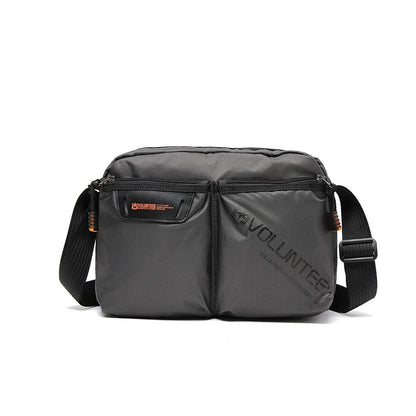 VOLUNTEER Messenger Crossbody Bags for Men Oxford Side Letter Print Fashion Light Weight Protable Versatile Shoulder Bag 1802-18