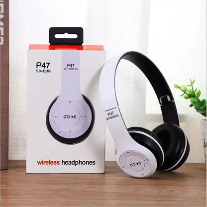 Wireless Headphone 5.3 Bluetooth-Compatible Headsets HiFi Stereo Foldable For All Smartphone with Microphone Support SD Card