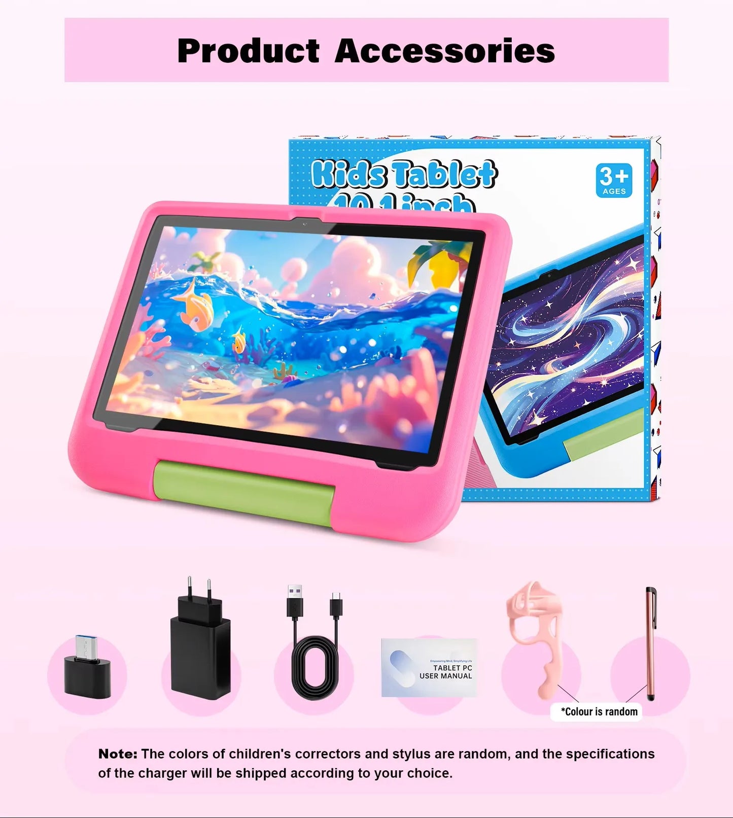 Paitanry 10.1 Inch Tablets for kids Android 15 8GB RAM 64GB ROM HD Display Tab USB Type-C 5G WIFI 6 Tablet PC Children's Gift