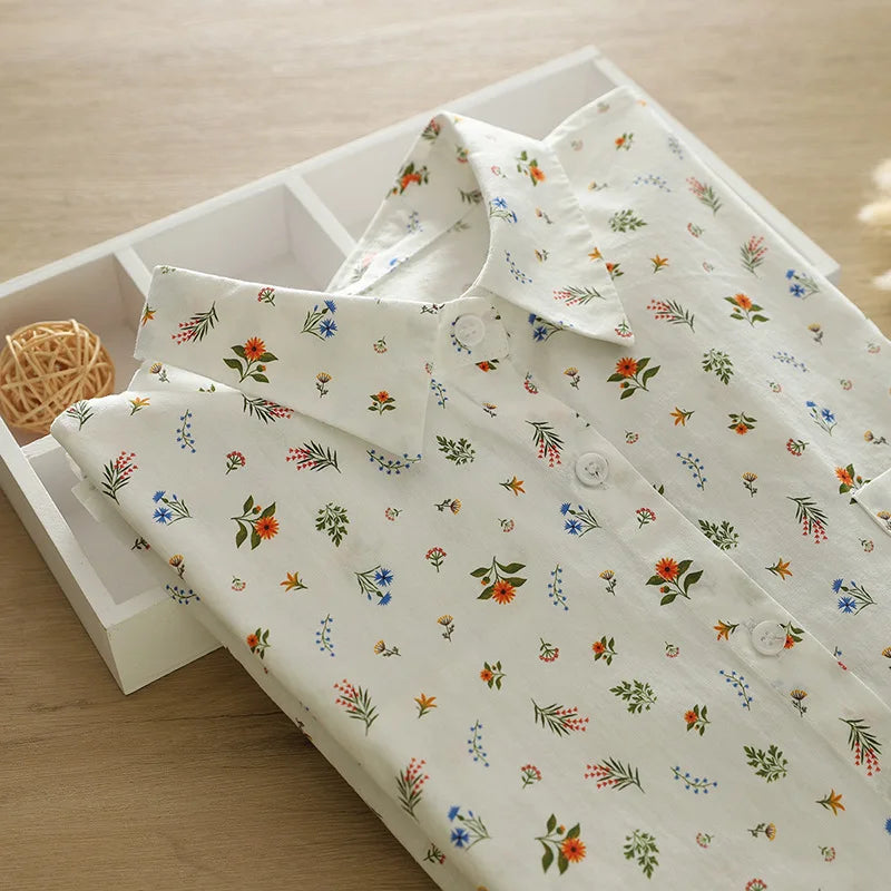 2026 Spring New Women Printed Shirts Long Sleeve Blouses Lazy Lady Tops Casual Female Clothes